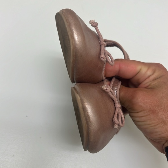 Girls Pink Metallic Baller Flats 9 1/2 - Picture 6 of 7